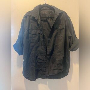 Like New Faded Black Button Down w/Roll Up Sleeves